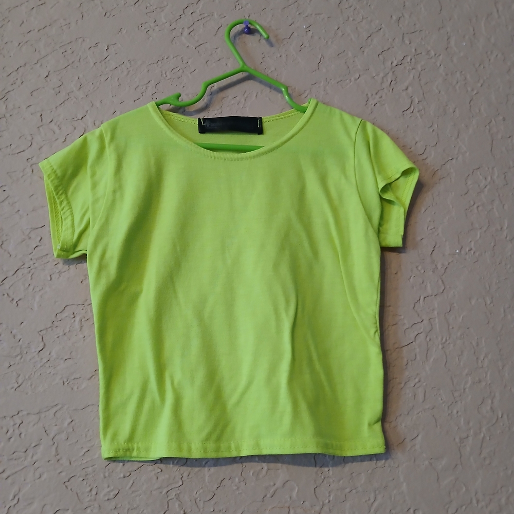 Vibrant Lime Short Sleeve Tee for Kids